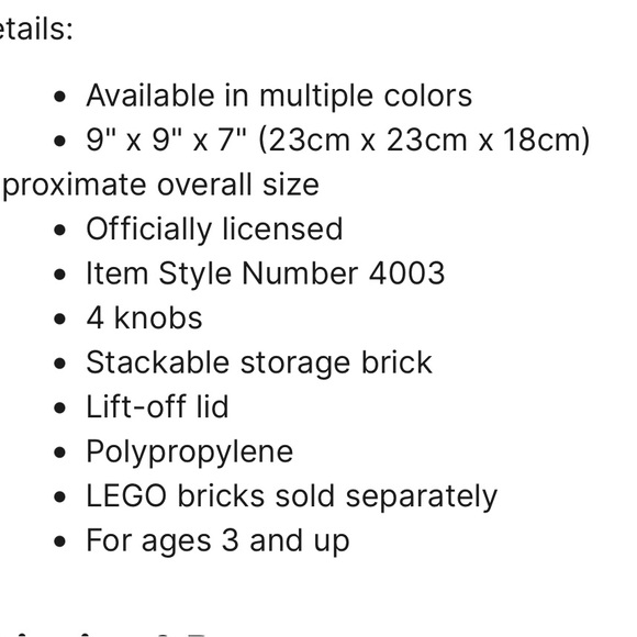 Lego Storage Container - Picture 3 of 6